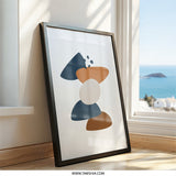 Abstract Shapes Wall Art, Modern Geometric Print, Scandinavian Art, Minimalist Home Decor, Gallery Wall Art, Living Room Art - Tawshia