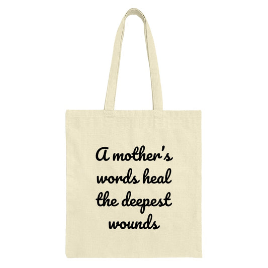Mothers Words Tote, Healing Tote Bag, Mom Gift, Comfort Tote, Inspirational Tote, Gift for Mom, Quote Tote Bag, Mothers Day Tote - Tawshia