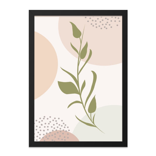 Abstract Plant Wall Art, Minimalist Botanical Print, Boho Wall Decor, Modern Home Decor, Neutral Colors Art Print - Tawshia