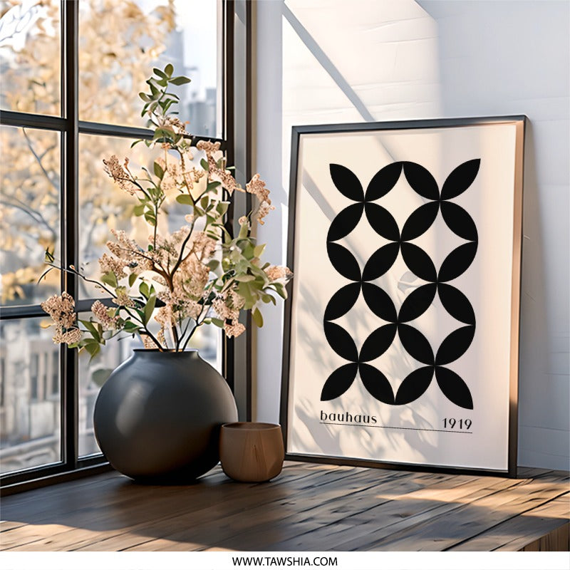 Bauhaus Wall Art Print, Geometric Wall Decor, Modern Art Print, 1919 Bauhaus Design, Minimalist Wall Art, Home Decor, Wall Art - Tawshia