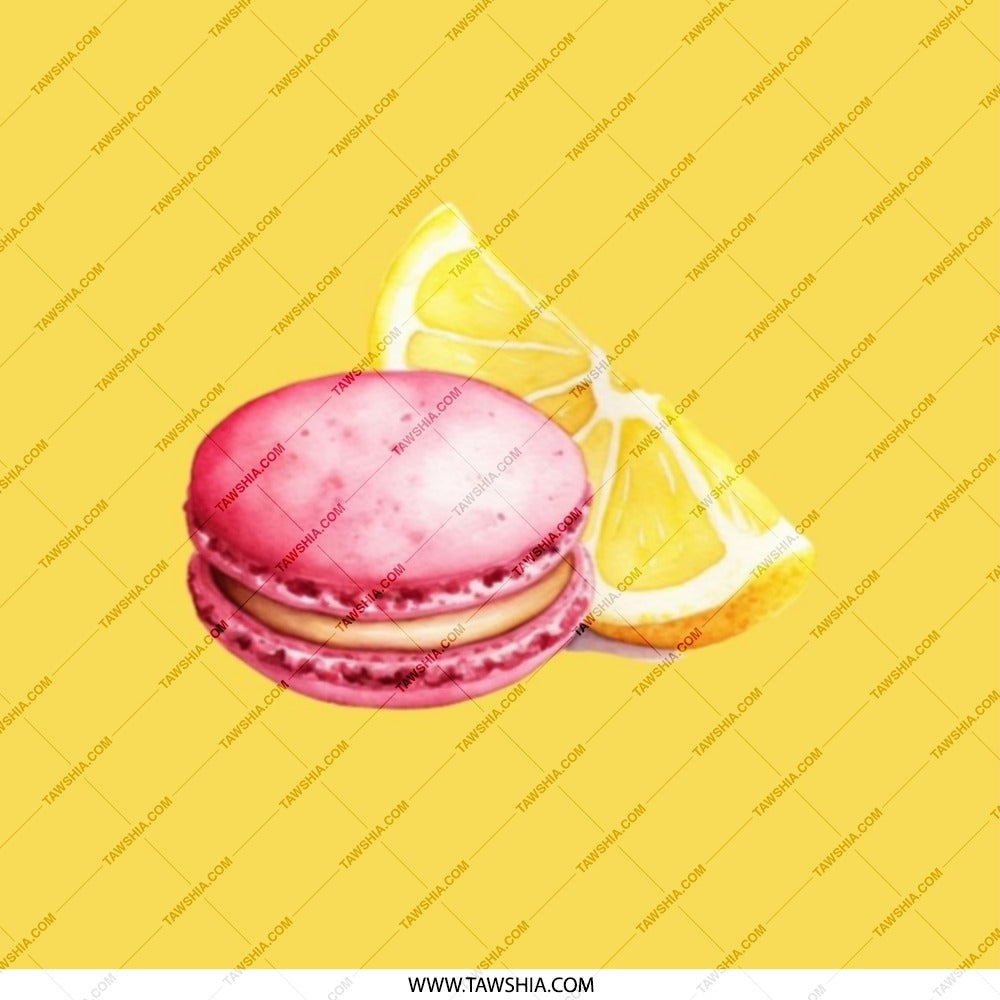 Macaron Pocket Mirror, Lemon Slice Design, Compact Mirror, Cute Mirror, Foodie Gift, Unique Gift, Makeup Mirror, Travel Mirror - Tawshia