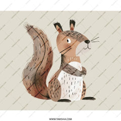 Cute Squirrel Mouse Pad, Cartoon Animal Design, Office Decor, Gaming Mousepad, Animal Lover Gift, Unique Mouse Pad - Tawshia