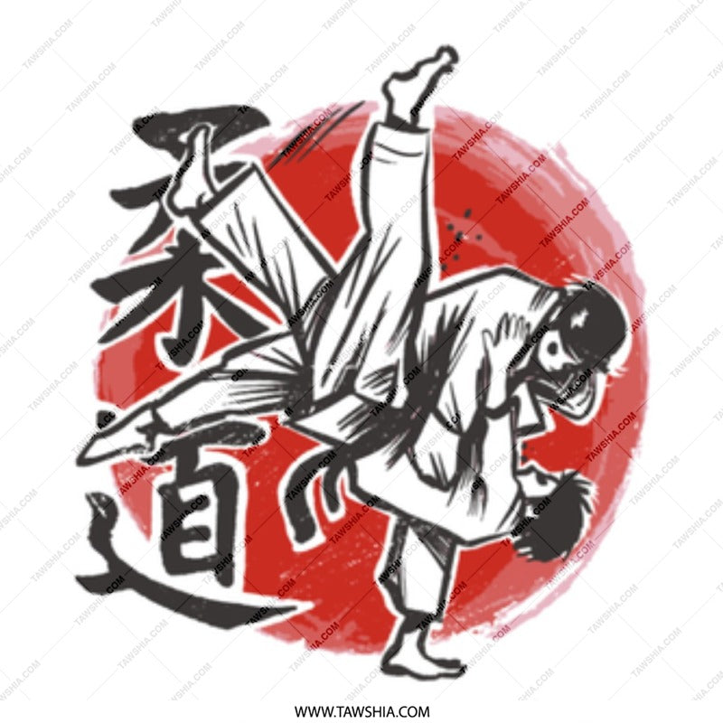 Martial Arts Throw Graphic Red Circle product