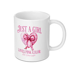 Just a Girl Loves Pink Color Be Yourself Mug product type