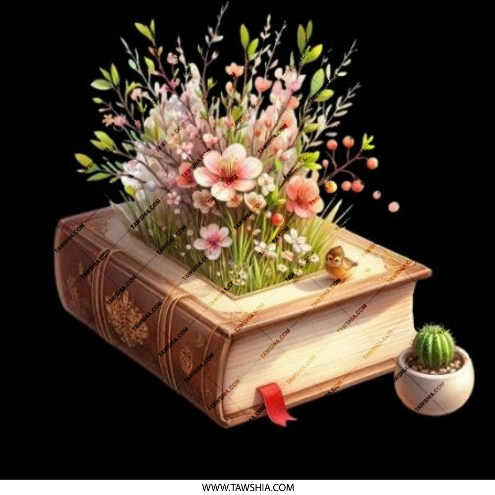 Floral Book Pinback Button, Book Lover Gift, Reader Accessory, Unique Pin, Gift for Librarian, Floral Pin, Literary Gift, Garden Pin - Tawshia