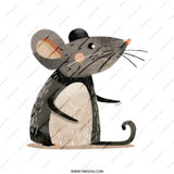 Cute Mouse Tote Bag, Cartoon Rodent Design, Unique Gift Idea, Animal Lover Present, Stylish Carryall, Everyday Bag, Novelty Gift, Book Bag - Tawshia