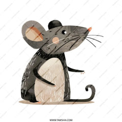 Cute Mouse Tote Bag, Cartoon Rodent Design, Unique Gift Idea, Animal Lover Present, Stylish Carryall, Everyday Bag, Novelty Gift, Book Bag - Tawshia