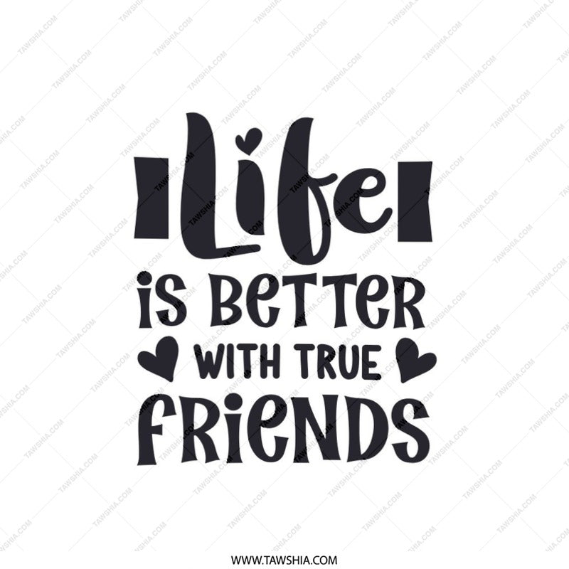 True Friends Pillow, Friendship Quote, Best Friend Gift, Life Is Better Pillow, Sentimental Pillow, Home Decor Throw Pillow - Tawshia