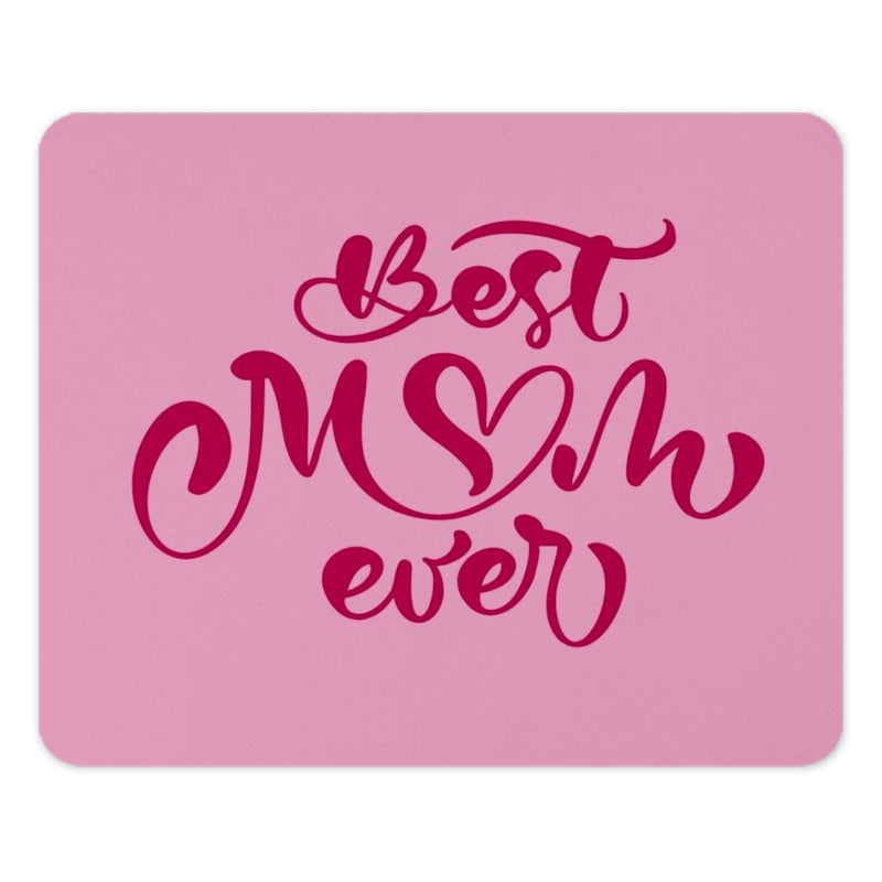 Best Mom Ever Mouse Pad, Pink Mousepad, Mother's Day Gift, Cute Desk Decor, Mom Appreciation, Unique Mouse Pad, Trendy Office Gift - Tawshia