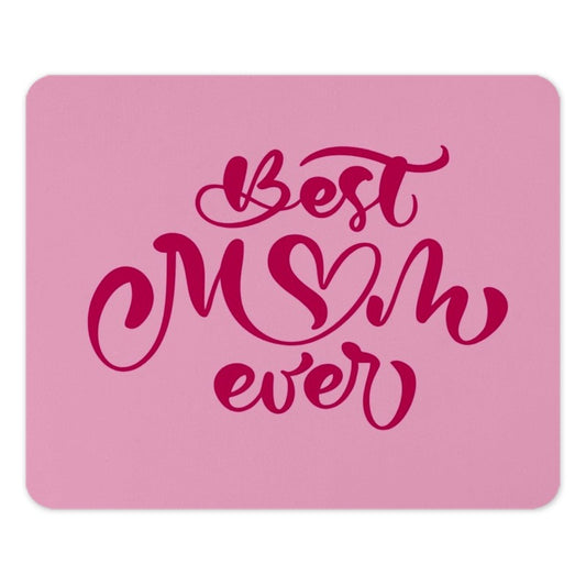 Best Mom Ever Mouse Pad, Pink Mousepad, Mother's Day Gift, Cute Desk Decor, Mom Appreciation, Unique Mouse Pad, Trendy Office Gift - Tawshia