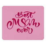Best Mom Ever Mouse Pad, Pink Mousepad, Mother's Day Gift, Cute Desk Decor, Mom Appreciation, Unique Mouse Pad, Trendy Office Gift - Tawshia