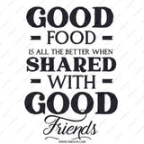 Good Food Good Friends Pinback Button, Shared Food Pin, Foodie Gift, Chef Pin, Restaurant Staff Pin, Meal with Friends, Share Food - Tawshia