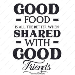 Good Food Good Friends Pinback Button, Shared Food Pin, Foodie Gift, Chef Pin, Restaurant Staff Pin, Meal with Friends, Share Food - Tawshia