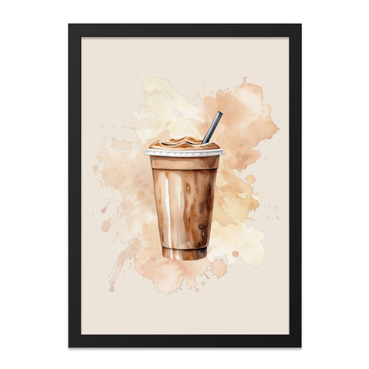 Watercolor Coffee Art, Iced Coffee Wall Art, Coffee Lover Gift, Kitchen Wall Decor, Drink Art Print, Food Illustration, Cafe Art Print - Tawshia