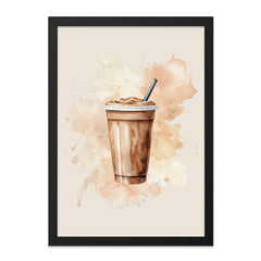 Watercolor Coffee Art, Iced Coffee Wall Art, Coffee Lover Gift, Kitchen Wall Decor, Drink Art Print, Food Illustration, Cafe Art Print - Tawshia