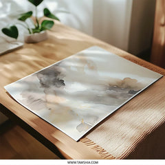Abstract Landscape Photographic Print, Neutral Wall Art, Modern Home Decor, Watercolor Style Print, Calming Art, Cloudscape Photo - Tawshia