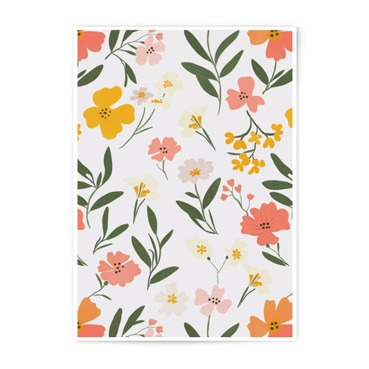 Floral Pattern Photographic Print, Botanical Wall Art, Flower Print, Home Decor, Spring Artwork, Colorful Floral Art, Art Print - Tawshia