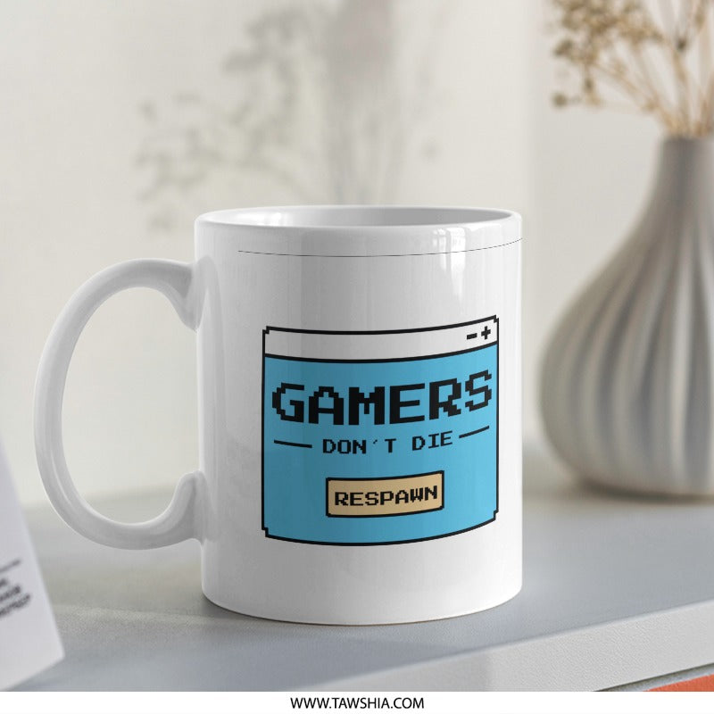 Gamers Don't Die They Respawn Mug product type