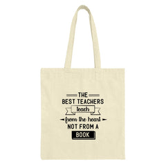 Best Teacher Tote Bag, Heart Teaching, Teacher Gift, Appreciation Gift, End of Year Gift, Teachers Day Gift - Tawshia