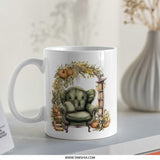 Autumn Reading Nook Mug, Cozy Chair Coffee Mug, Book Lover Gift Mug, Fall Decor Mug, Pumpkin and Books Mug, Thanksgiving Mug - Tawshia