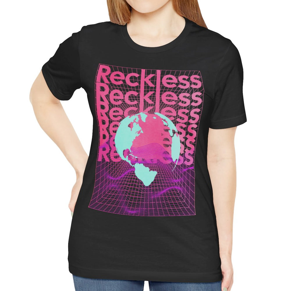 Trendy Reckless Design Graphic Tee T-shirt Product Type