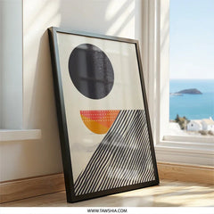 Abstract Wall Art, Geometric Print, Minimalist Decor, Modern Art Print, Contemporary Wall Art, Circle and Lines Art, Home Decor - Tawshia