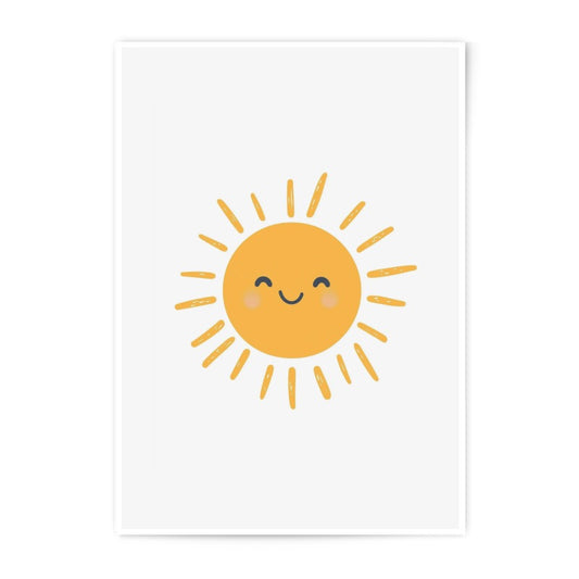 Smiling Sun Photographic Print, Nursery Art, Kids Room Decor, Sunshine Print, Happy Wall Art, Playroom Art, Sunny Day Print - Tawshia