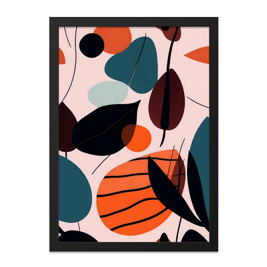 Abstract Leaf Wall Art, Botanical Art Print, Modern Art Home Decor, Colorful Leaf Artwork, Contemporary Art Prints, Stylish Wall Decor - Tawshia