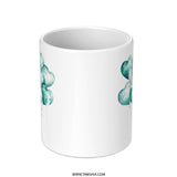 Heart Balloon Mug, Watercolor Balloons Coffee Mug, Teal Balloons Gift, Balloon Mug, Anniversary Mug, Celebration Gift - Tawshia
