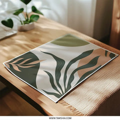 Abstract Leaves Photographic Print, Modern Botanical Wall Art, Minimalist Nature Home Decor, Earth Tones Artwork - Tawshia