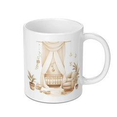 Nursery Decor Mug, Baby Room Art Mug, Cozy Baby Mug, Neutral Nursery Mug, Baby Shower Gift, New Parent Mug - Tawshia