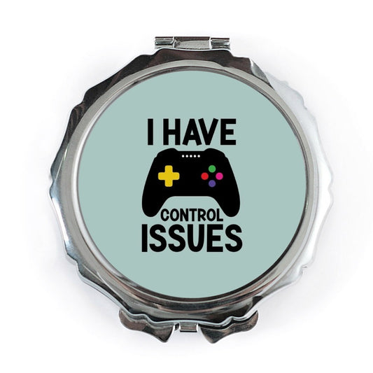 Funny Gamer Pocket Mirror, Control Issues Gift, Gaming Accessory, Console Fan Gift, Video Game Lover Present, Geek Chic Mirror - Tawshia