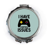 Funny Gamer Pocket Mirror, Control Issues Gift, Gaming Accessory, Console Fan Gift, Video Game Lover Present, Geek Chic Mirror - Tawshia