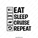 Cruise Tote Bag, Eat Sleep Cruise Repeat, Vacation Tote, Travel Gift, Cruise Lover Gift, Trendy Tote, Everyday Bag, Gift for Her, Beach Tote - Tawshia