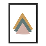 Triangle Stack Wall Art, Minimalist Print, Abstract Geometric Decor, Modern Home Art, Simple Shapes Poster, Contemporary Wall Hanging - Tawshia