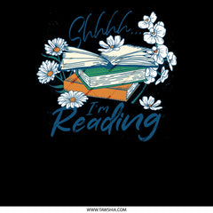 Shhhhh I'm Reading Floral Design Book Lover product