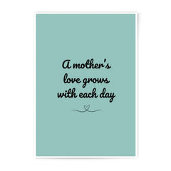 Mother's Love Quote Photographic Prints, Teal Wall Art, Family Decor, Minimalist Home Decor, Mother's Day Gift Idea - Tawshia