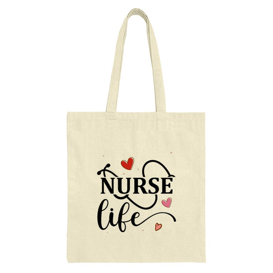 Nurse Life Tote Bag, Heart Stethoscope Design, Nurse Gift Idea, Nursing Student Bag, Medical Professional Tote, Cute Nurse Bag - Tawshia