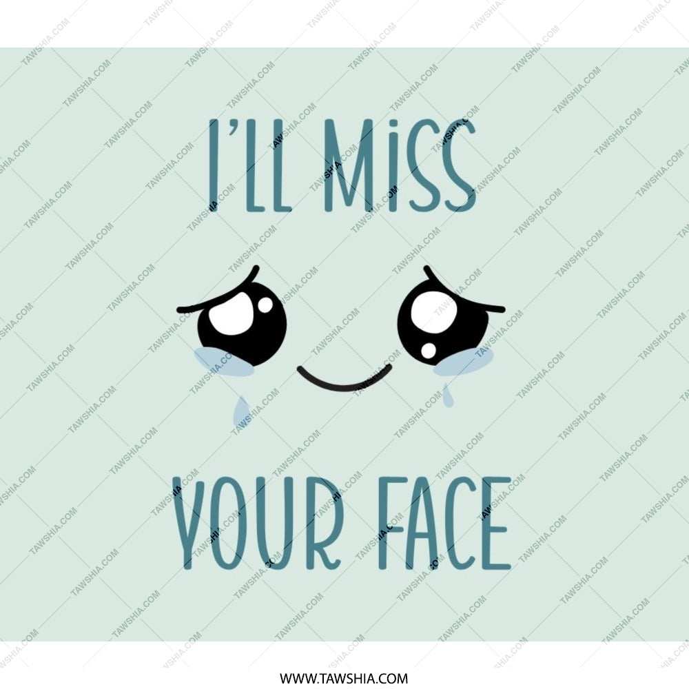 I'll Miss Your Face Backpack, Sad Goodbye Gift, Cute Crying Backpack, Farewell Backpack, Funny Backpack, Novelty Backpack - Tawshia