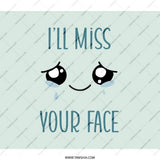 I'll Miss Your Face Backpack, Sad Goodbye Gift, Cute Crying Backpack, Farewell Backpack, Funny Backpack, Novelty Backpack - Tawshia