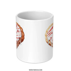 Heart Cookie Mug, Valentine's Mug, Cute Food Mug, Heart Dessert, Cookie Lover Gift, Romantic Mug, Novelty Gift, Baking, Pastry Art - Tawshia