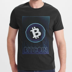 Bitcoin Logo with Blue Background T-Shirt product