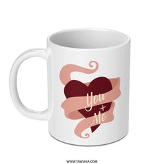 You and Me Mug, Love Mug, Cute Mug, Valentine's Gift, Gift for Her, Gift for Him, Coffee Mug, Tea Mug, Unique Mug, Home Decor - Tawshia