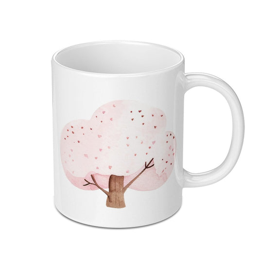Cherry Blossom Tree Mug, Feedback Mug, Cute Mug, Spring Mug, Nature Lover Gift, Unique Coffee Mug, Personalized Mug - Tawshia