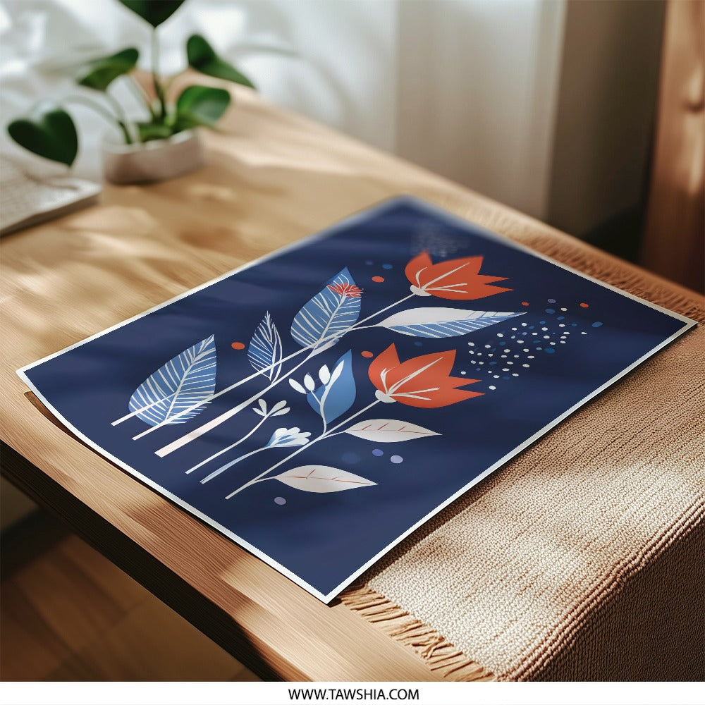 Floral Photographic Print, Abstract Flowers Art, Botanical Illustration, Modern Home Decor, Minimalist Wall Art, Nature Inspired Print - Tawshia
