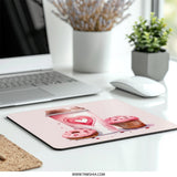 Coffee Love Mouse Pad, Cupcake Donut Mousepad, Heart Drink Mouse Pad, Foodie Mouse Pad, Cute Desk Decor, Office Accessories, Pink Mousepad - Tawshia