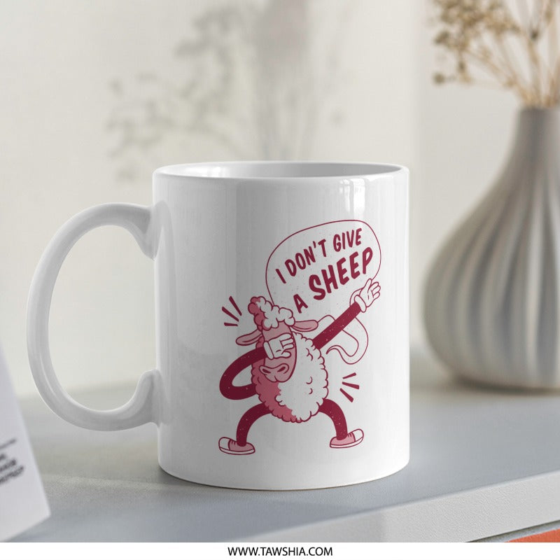 I Don't Give a Sheep Funny Dabbing Mug product type