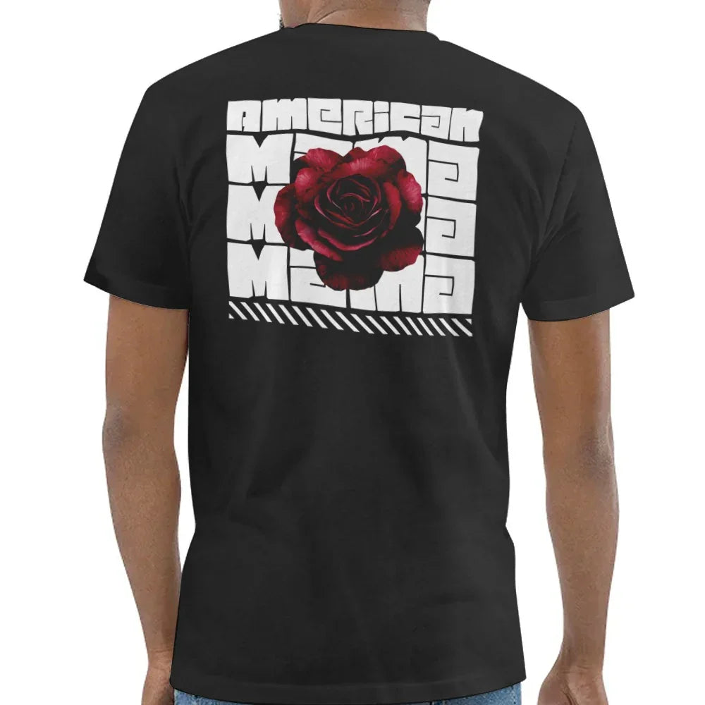 American Rose Back Print Graphic T-Shirt product type