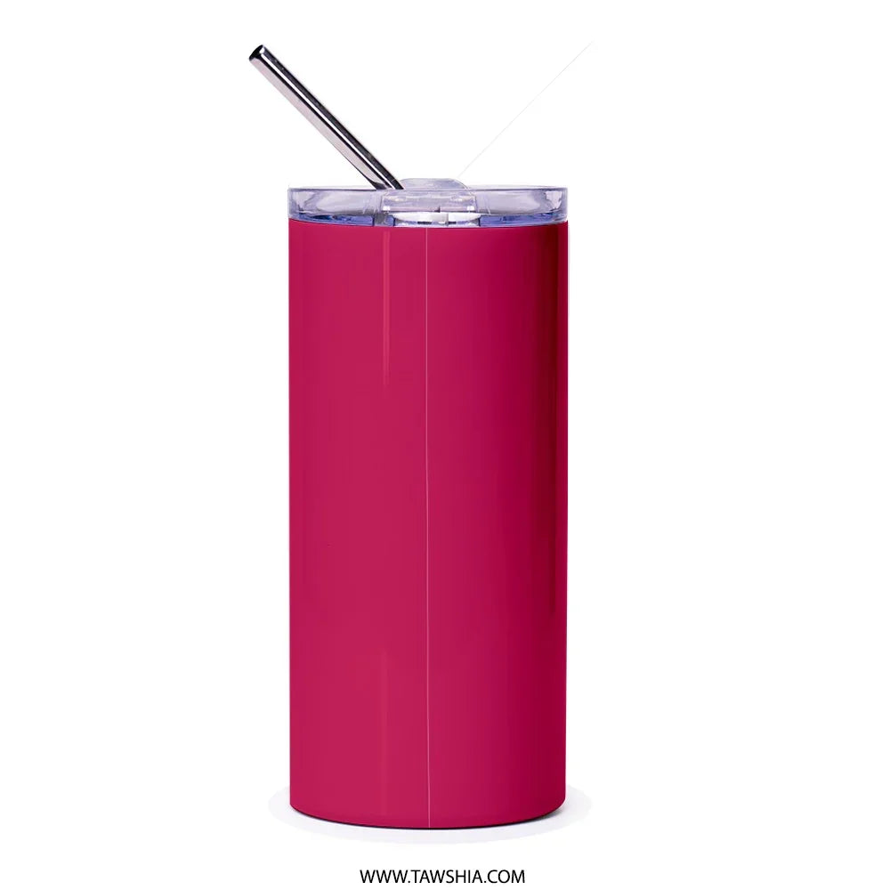 Stylish Red Tumbler with Straw Ideal for Cold Drinks product