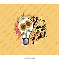 Sunflower Backpack, Bloom Where Planted, Floral Backpack, Inspirational Gift, Stylish Backpack, Everyday Backpack, Trendy Backpack - Tawshia